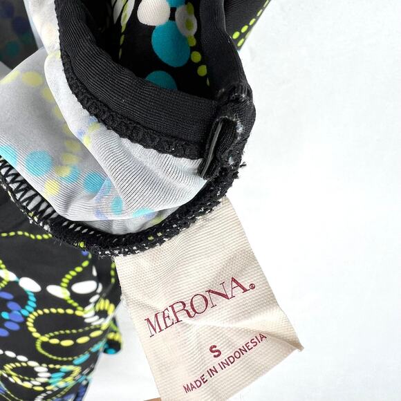 Merona Funky Print Racer Back Tankini Top Small - Picture 6 of 7